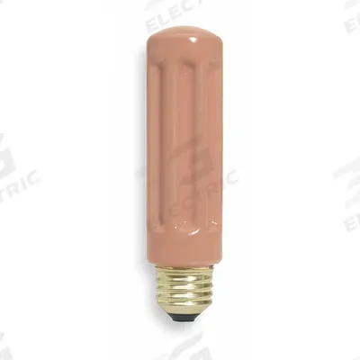 TEMPCO Tubular Socket-Mount Heater: 250 W Watt Output, 120V AC, Coral, 4-1/3 in - Tubular Socket-Mount Heaters