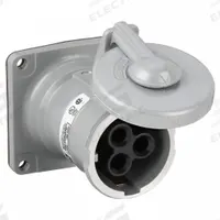 HUBBELL Pin and Sleeve Receptacle: Silver, 250V DC/600V AC, Three Phase, 100 A, 3 Pole, 4 Wire (MPN HBL4100RS1W). Key specifications — Brand: HUBBELL.