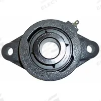 NTN 2 Bolt Flange Bearing: Radial Ball, 1 1/4 in Bore, Cast Iron, Set Screws, 5 19/32 in Lg, Rhombus (MPN ARFLU-1.1/4S). Key specifications — Bore Type: Cylindrical; Brand: NTN; Lubricant Material: NLGI #3 Equivalent; Mounting Bolt Size: 7/16 in; System of Measurement: Inch.