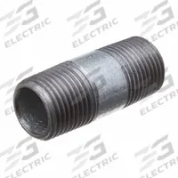 Pipe Nipple: 3/4 in Nominal Pipe Size, 4 in Lg, Schedule 40, Galvanized Steel, Threaded on Both Ends (MPN 793F81). Key specifications — Manufacture Location: Globally Sourced; Brand: APPROVED VENDOR; Maximum Operating Pressure: 125 psi @ 72°F; Connection Type: Male BSPT x Male NPT; Pipe Material: Galvanized Steel.