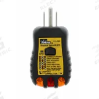 IDEAL GFCI Tester: 120 V AC to 120 V AC, 5-20P, GFCI, CAT II 150V, Light, No Display (MPN 61-502). Key specifications — Load Current: 6 to 9 mA; Brand: IDEAL; CAT Safety Rating: CAT II 150V; NEMA Plug Configuration: 5-20P.