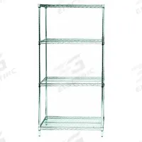 APPROVED VENDOR Wire Shelving Unit: Starter, 36 in x 24 in, 63 in Overall Ht, 4 Shelves, Silver (MPN WR63-2436S). Key specifications — Recommended Environments: Dry; Color: Silver; Material: Stainless Steel; Brand: APPROVED VENDOR.