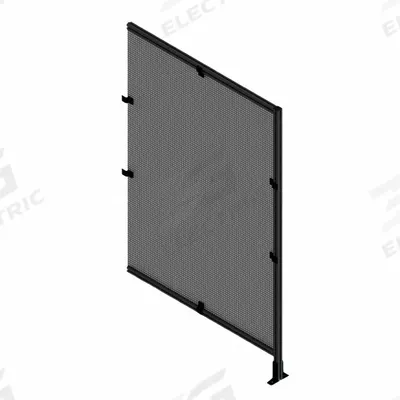 FAZTEK T-Slot Framing System Panel: Add-On, Black, 72 in H x 36 in W x 5 1/2 in D - Wire Mesh Panel Add-On Kits