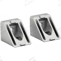 Angle Connector 45°: 45° Angle Connector, 25 Series, 32 mm x 25 mm x 25 mm, 2 Holes, Gray, 2 PK (MPN 093WS25145N6,5). Key specifications — Material: Aluminum; Brand: FATH INC.; Finish: Powder-Coated.