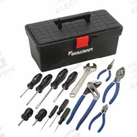SKILCRAFT Tool Kit: 14 Total Pcs, Drivers and Bits/Pliers/Wrenches, SAE, Tool Box (MPN 5180-01-699-9117). Key specifications — attr538253: SKILCRAFT; attr548973: (1) Combo Slip-Joint Pliers; attr548974: (3) Phillips Screwdrivers; attr548975: None; attr548983: (1) Adjustable Wrench.