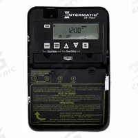 INTERMATIC Electronic Timer: 24 hr, Not Astronomic, 120-277V AC, SPST, Digital (MPN ET1105C). Key specifications — Body Material: Metal; Indoor/Outdoor Usage: Indoor; Astronomic Functionality: Not Astronomic; Mounting Style: Surface; Brand: INTERMATIC.
