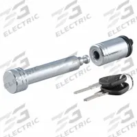 CURT Receiver Lock: Silver, Steel, Chrome-Plated, (2) Keys, Receiver Lock (MPN 23515). Key specifications — Finish: Chrome-Plated; Includes: (2) Keys; Brand: CURT; Color: Silver; Product Type: Receiver Lock; Material: Steel.