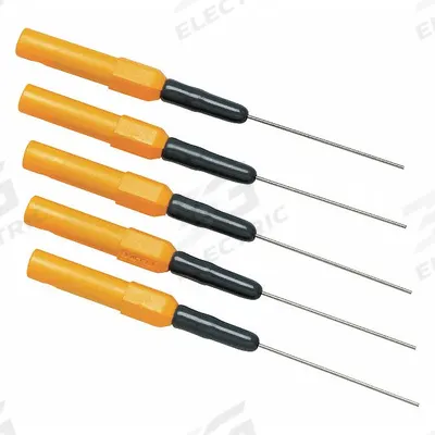 FLUKE Test Probe: Std Probe, 3 1/4 in Lg, Steel, Yellow - Test Probes