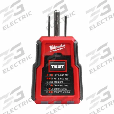 MILWAUKEE TOOL & EQUIPMENT GFCI Receptacle Tester: 110 V AC to 125 V AC, 5-15P - GFCI Testers