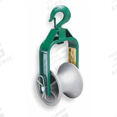 GREENLEE Cable Puller Sheave: 5 in Sheave Wd, 6 in Sheave Dia. - Cable Pulling Sheaves