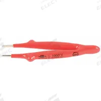 WIHA Insulated Tweezers: Carbon Steel, Round, Straight Tip (MPN 75210). Key specifications — attr1002355: Carbon Steel; attr1002345: WIHA; attr1002348: Steel; attr1002358: Serrated; attr1024781: Standard.