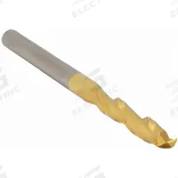 APPROVED VENDOR Square End Mill: Carbide, TiN Coated, 2 Flute, 1/4" Mill Dia, 1-1/2" LOC, 6" OAL (MPN 216-001027)