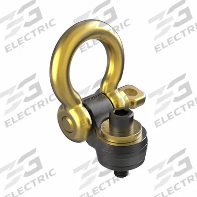 JERGENS Hoist Ring: Pivot/Swivel, Black Oxide-Coated Steel, M16, Max. 2,645 lb - Side-Pull Die-Flipping Pivot & Rotate Hoist Rings