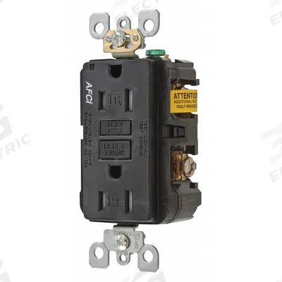 HUBBELL Receptacle: Duplex, 5-15, Black, 125V AC, 15 A, 2 Pole / 3 Wire (MPN AFR15TRBK) - General Purpose Receptacles