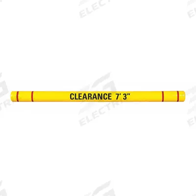 APPROVED VENDOR Clearance Bar: 120 in Overall Lg, 7 3/8 in Outside Dia, Yellow, HDPE - Suspended Clearance Bars