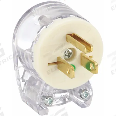 BRYANT Straight Blade Plug: Hospital Grade, 5-15P, 125V AC, 15 A, 2 Pole, 3 Blade - Angled Plugs