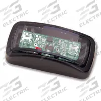 J.W. SPEAKER Clearance Marker Lamp: Marker Light, LED, Rectangular, Surface Mount, Clear/White, IP67 (MPN 150). Key specifications — Lens Color: White; Brand: J.W. SPEAKER; Electrical Connection: Bare Lead Connector; Lighting Technology: LED; Mount Type: Panel.
