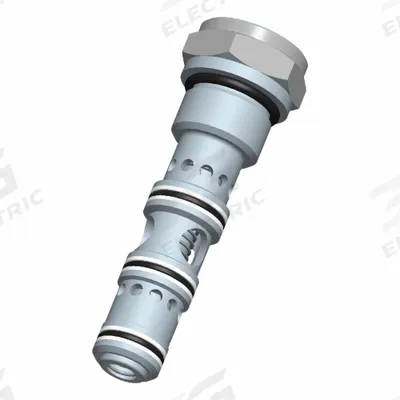 BUCHER HYDRAULICS Cartridge Valve: Screw-In, Screwdriver Adjustment, C12-40 Valve Cavity Size - Flow Control Cartridge Valves