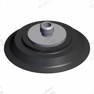 SMC Flat Cup: Flat, M5 x 0.8, 30 mm Pad Dia, NBR, Black, 50, 10.5 mm Pad Ht - Flat Type Automotive Industry Vacuum Pad Assemblies