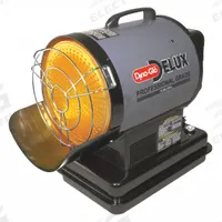 DYNA-GLO Portable Oil and Kerosene Torpedo Heater: Handheld Portable, 1,750 sq ft Heating Area (MPN SF70DGD). Key specifications — Portability: Handheld Portable; Brand: DYNA-GLO; Tank Capacity/Hours on One Filling: 4 gal/8 hr; Overall Dimensions - H x L x D: 22-11/16 in x 25-7/16 in x 25-1/2 in.