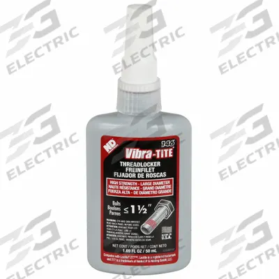 VIBRA-TITE High-Strength Threadlocker: 146, Red, 1.69 fl oz, Bottle, 1 EA - High-Strength Threadlockers (Red)