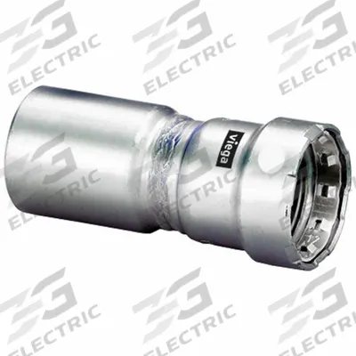VIEGA MEGAPRESS Crimp Fitting: 1 in Pipe x 1 1/4 in Pipe Size, FTG x FTG - Stainless Steel Press Fittings