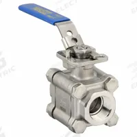 APPROVED VENDOR Manual Two-Way Ball Valve: 1 in, CF8M Stainless Steel, Straight Valve Body, PTFE (MPN G-S3P2K-100). Key specifications — Brand: APPROVED VENDOR; Handle: Locking Lever.
