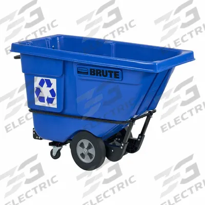 RUBBERMAID COMMERCIAL PRODUCTS Tilt Truck: 13.5 cu ft, 850 lb - Steel-Reinforced Plastic Tilt Trucks for Recyclables