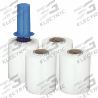 GOODWRAPPERS Stretch Wrap Film: Cast Stretch Wrap, Std Duty, 80 ga Gauge, 5 in Overall Wd, 4 PK (MPN 15A905). Key specifications — Color: White; Material Additive: Color Additive; Includes: Reusable Dispenser with Hand Brake; Brand: GOODWRAPPERS.