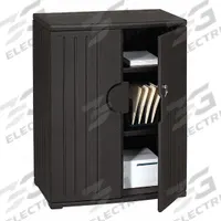 ICEBERG Storage Cabinet: Black, Plastic, 46 in Overall Ht, 36 in Overall Wd, 22 in Overall Dp (MPN 92561). Key specifications — Material: Plastic; Brand: ICEBERG; Color: Black; Locking: Yes.