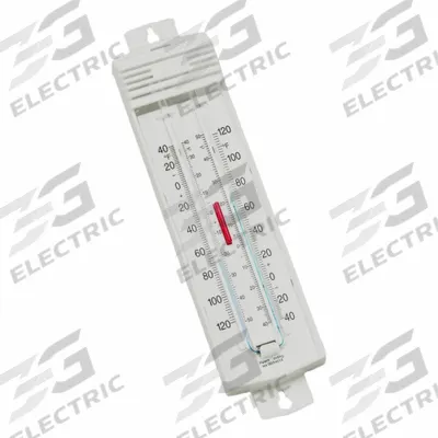 TAYLOR Analog Thermometer: -40°F to 120°F /-40°C to 50°C, +/-2°C/+/-4°F, Wall - Wall Mount Liquid-in-Glass Thermometers