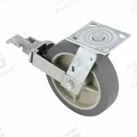 APPROVED VENDOR Plate Caster: Swivel, No Brake, Rubber, 8 in Wheel Dia., 2 in Wheel Wd, Slot, Swivel (MPN P21S-PRP080R-14-WK). Key specifications — Brand: APPROVED VENDOR; Wheel/Tread Color: Gray; Roll Up: Swivel.