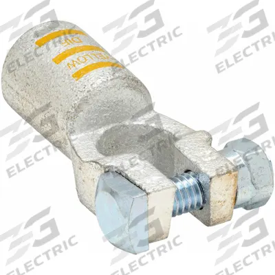 WESTWARD Battery Terminal: Straight, Crimp, 4/0 ga, Yellow Color, Negative, Copper - Straight Alignment
