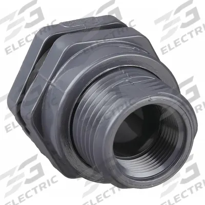 HAYWARD Bulkhead Tank Fitting: PVC Body, 3/4 in Female NPT Threaded Inside - PVC Through-Wall Fittings