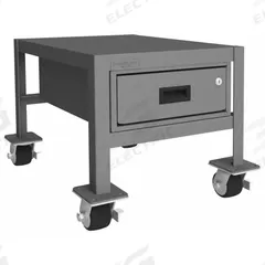 DURHAM MFG Work Table: Fixed Ht, Steel, 24 in x 18 in, 2,000 lb Overall Load Capacity (MPN MTDM182418-2K195). Key specifications — Unit Type: Not Expandable or Modular; Assembly: Fully Assembled; Wheel Material: Phenolic; Frame Material Finish: Powder Coated; Drawer Depth: 19-1/4 in; Drawer Height: 4-15/16 in; Mobility: Casters; Drawer Width: 13-5/16 in.