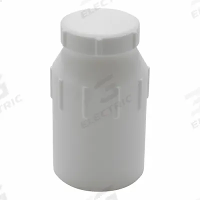 DYNALON Wide Mouth Bottle: PTFE, 500 mL, Closure Included, Colorless - PTFE Wide Mouth Round Lab Bottles