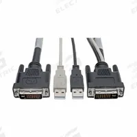 EATON TRIPP LITE Server Management Cable Kit: Cat5/5e/DVI/USB 2.0/VGA/SVGA, 1920x1200 @ 60Hz, Male (MPN P760-010-DVI). Key specifications — Brand: EATON TRIPP LITE; Connection Technology: VGA/SVGA; Product Type: KVM Cable Kit; Supported Video Resolution - Maximum: 1920x1200 @ 60Hz; Compatible KVM Switch Type: Tripp Lite Series; End 1 Connection Type: DVI-I Dual Link; End 1 Gender: Male; End 2 Connection Type: USB-A (Male).