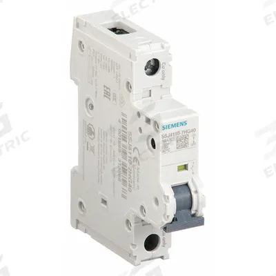 Siemens Miniature Circuit Breaker: 10 A Amps, 60V DC, 14kA at 240V AC, Screw Clamp - C-Curve, 1-Pole UL489 DIN Rail-Mount Miniature Circuit Breakers