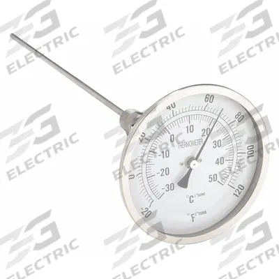 APPROVED VENDOR Dial Thermometer: -20°F to 120°F /-30°C to 50°C, ±1% Accuracy - Adjustable-Angle Thread-Mount Dial Thermometers