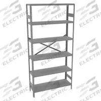 TENNSCO Metal Shelving: Standalone, Light-Duty, 36 in x 12 in, 72 in Overall Ht, 6 Shelves (MPN ESP-6-1236). Key specifications — Frame Material: Steel; Shelving Material: Steel; Assembled: Unassembled; Color: Medium Gray; Brand: TENNSCO.