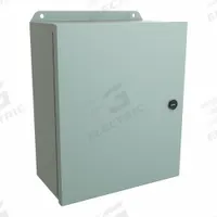 HAMMOND Electrical Enclosure: Steel, 12 in x 10 in x 5 in, NEMA 12/13/3R/4, w/Panel, Solid Cover (MPN EJ12105). Key specifications — Closure Method: Latches; Brand: HAMMOND; Knockouts: Not Included.