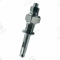 HADRIAN FM Fastener Assembly: Chrome Zamac, Chrome-Plated, 4 in Overall Ht, 3/8 in Overall Wd (MPN 607400). Key specifications — Hardware Pieces Included: (3) 3/8 in B.S Lock Washer; Compatible Partition Material: Stainless Steel; Material: Chrome Zamac; Finish: Chrome-Plated; Component Type: FM Fastener Assembly; Brand: HADRIAN.