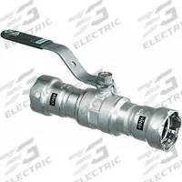 VIEGA MEGAPRESS Manual Two-Way Ball Valve: 3/4 in, 316 Stainless Steel, Straight Valve Body, PTFE (MPN 29010). Key specifications — Brand: VIEGA MEGAPRESS; Handle: Locking Lever.