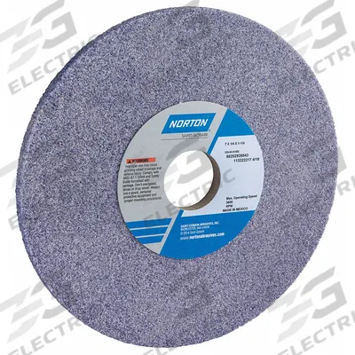 NORTON Straight Grinding Wheel: Type 1, 7" x 1/4" x 1 1/4", 32A46-HVBE - Grinding Wheels for Moderate-to-Heavy Grinding of Tool Steels