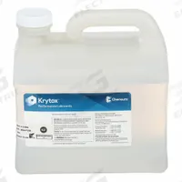 KRYTOX Vacuum Pump Lubricant: 1.3 gal, Pail, 2 SAE Grade, 15 ISO Viscosity Grade, 60 Viscosity Index (MPN 1506). Key specifications — attr71764: Yes; attr59269: 15; attr59266: Pail; attr59275: 2; attr59279: 60.