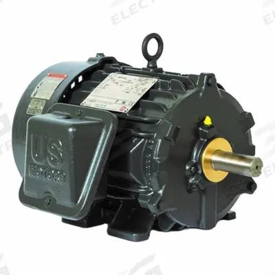 U.S. MOTORS Motor: Rigid Base Mount, Totally Enclosed Fan Cooled, 1 hp, 575V AC - Rigid Base 3-Phase General Purpose AC Motors