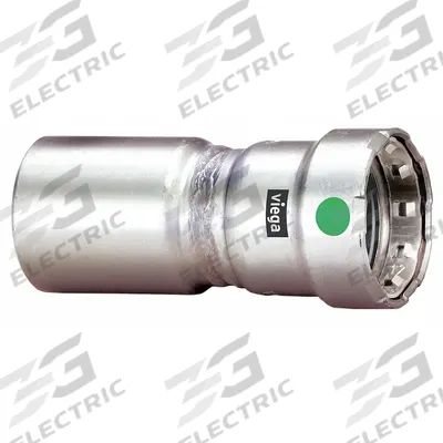 VIEGA MEGAPRESS Crimp Fitting: 2 in Pipe x 1 in Pipe Size, FTG x Press-fit - Potable Water Stainless Steel Press Fittings