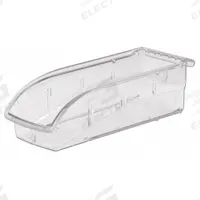 AKRO-MILS Hang and Stack Bin: 4 1/8 in x 10 7/8 in x 3 1/4 in, Clear, Label Holder Included, 305A5. Key specifications — Electrostatic Discharge: Not Electrostatic Discharge Conductive; Brand: AKRO-MILS; % Recycled Content: 0%.