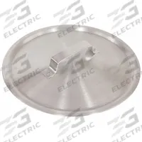 CRESTWARE Sauce Pan Cover: 4.5 qt Compatible Pot Capacity, Aluminum, NSF Certified (MPN PANC4). Key specifications — NSF Certified: Yes; Body Material: Aluminum; Brand: CRESTWARE; Handle Material: Aluminum; Handle Type: Riveted; Material: Aluminum.