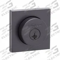 KWIKSET Single Cylinder Deadbolt: Cylindrical, 1 3/4 in Door Thick - Max, Black (MPN 158-SQT-514-SMT-6AL-STRKP-K3). Key specifications — ADA Compliant: No; Brand: KWIKSET; Finish: Flat Black Coated; Keyway Type: Kwikset KW1; Includes Core: Core Included.